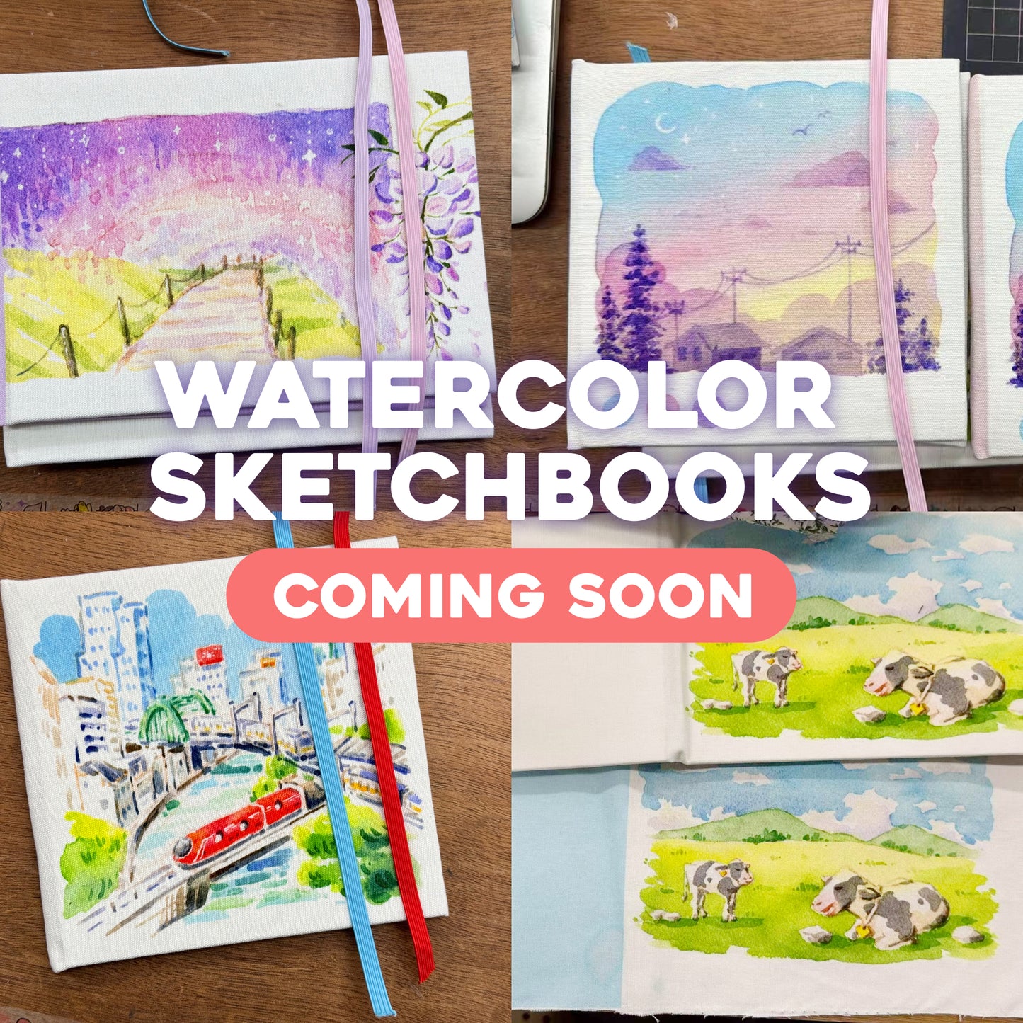 Coming soon: Hand-bound watercolor sketchbooks