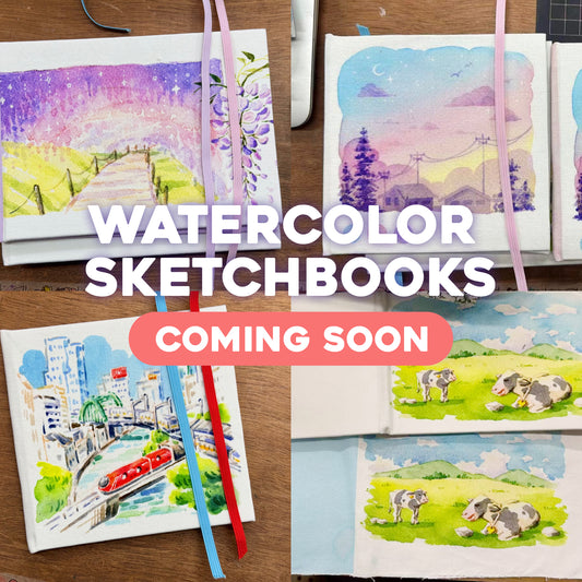 Coming soon: Hand-bound watercolor sketchbooks